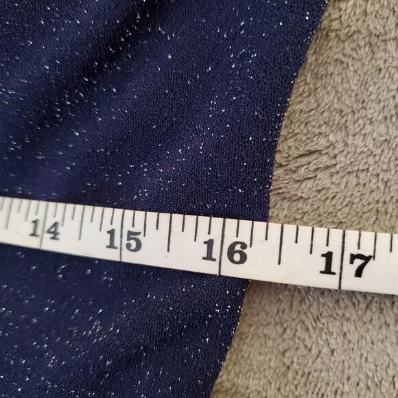 Sequin Hearts Navy Blue Sleeveless Bodycon Stretch Cocktail Dress Juniors Sz 15 - Picture 11 of 12